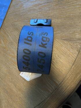 Ws440b Mytee Products 4 Inch X40ft Blue Winch Straps With Flat Hook Wll 5400 # Cargo Control For Flatbed Truck