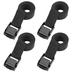 B004-xmkj895-kbd-2x0.6m-x4 Peasug Tie Down Straps 4 Pcs Lashing Small Short Ratchet 0.78 Inch X 2ft Black