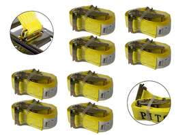 5125strap Pit Stop Truck Parts 8 Pack 2 Inch X 16ft Ratchet Tie Down E Track Etrack Cargo Strap Trailer Van