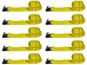 5125wstrap4x30 Pit Stop Truck Parts 10-pack 4 Inch X 30ft Heavy-duty Winch Straps With Flat Hook For Flatbed Trailer