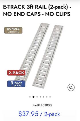 39200287 Powertye E Track 3 Ft 2 Pack