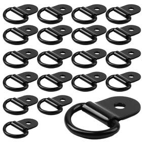 Pretwad Pred-240476p20 20pcs D Ring Tie Down Anchor Length 1.4 Inches Width 0.79 Black