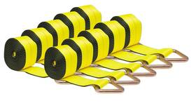 0101010 Pro Trucking Products 10 Pack 4 Inch X 27 Ft. Winch Straps W D Ring