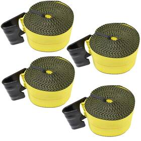 Lb4x30 Pro Trucking Products 4 Inch X 30ft Winch Straps With Flat Hooks - 5 400 Lb Working Load Limit