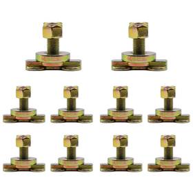 Reliature 740953397238 Cargo Control L Track Threaded Bolt Double Stud Fitting 5 500 Pounds 10 Pack