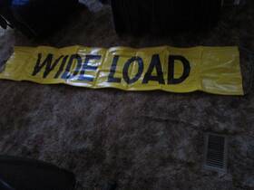 Rpwl-1896r Road Pro Double Sided Wide Load Banner With Heavy Ropes