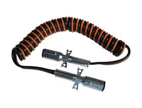 Road Superior Truck Parts 53463 15ft Dual Pole Coiled Electric Cable 2 X 12 Inch Leads