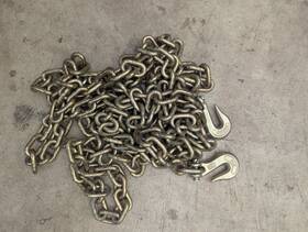 G70bc312x20i Ruggedtow 5/16 Inch X 20ft Binder Transport Tie Down Tow Chain With Slip Grab Hooks Grade 70