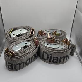 A-2x12cbse Safe N Secure 4 Pk 2 Inch X 12ft Diamond Weave Interior Van Strap Cam Buckle With E-track Fittings
