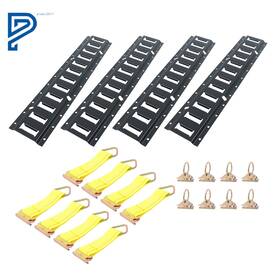 Po1091700lt Silscvtt 4 Pack 2ft E Track Tie Down Rail Kit With 8 Steel O-ring Anchors Rope Offs