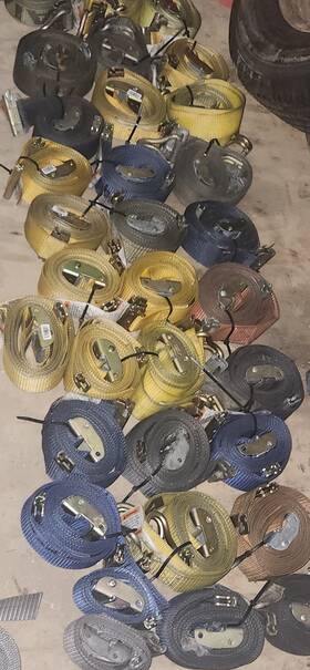 A-2x12rse-ix8 Sns 8 E Track Ratchet Straps 12ft Cargo Van Box Truck Enclosed Trailer Tie Down