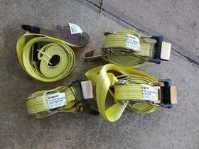 Strap2x27rfh Sontax 2 Inch X 27ft Ft Ratchet Tie Down Assembly Flat Hook Trailer Flatbed Cargo Lot Of 4