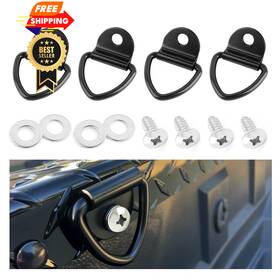 Stacool Guan-1201 4pcs V-ring Tie Down Anchors With 1000 Lbs 3.4 2.45 0.48 Inch Black
