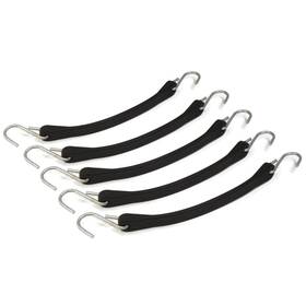1001960005 The Rop Shop Pack Of 5 9 Inch Black Rubber Tarp Straps Bungee Cords Tie Down For Truck Durable