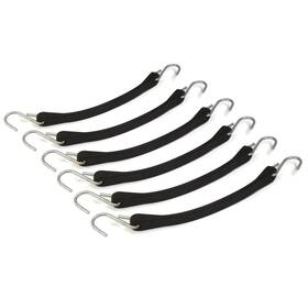 1001960006 The Rop Shop Pack Of 6 9 Inch Black Rubber Tarp Straps Elasticity Elastic Epdm For Secure Cargo