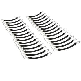 1001960030 The Rop Shop Pack Of 30 9 Inch Black Rubber Tarp Straps For Truck Flatbed Sturdy Heavy Duty
