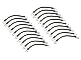 1001970020 The Rop Shop Pack Of 20 15 Inch Black Rubber Tarp Strap For Jb Rts-1015 Rts1015 S-hook Tie