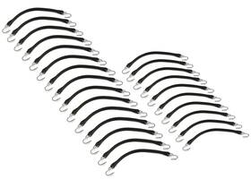 1001970025 The Rop Shop Pack Of 25 15 Inch Black Rubber Tarp Strap For Flatbed Roof Rack Tire Chain Tie