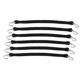 1001980006 The Rop Shop Pack Of 6 21 Inch Black Rubber Tarp Strap For Erickson 6703 Rust Resistant Bungee