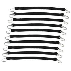 1001980010 The Rop Shop Pack Of 10 21 Inch Black Rubber Tarp Strap For Natural Reinforced Ends Vehicle Tie
