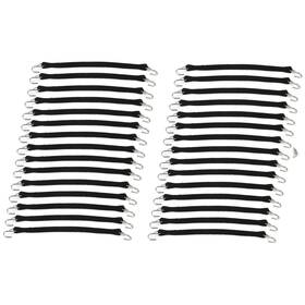 1001980030 The Rop Shop Pack Of 30 21 Inch Black Rubber Tarp Strap For High Quality Uv Ozone Resistant Tie