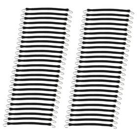 1001980050 The Rop Shop Pack Of 50 21 Inch Black Rubber Tarp Strap For Bungee Tie Down Flatbed Vehicle