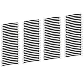1001980100 The Rop Shop Pack Of 100 21 Inch Black Rubber Tarp Strap For Stretchable Flexible Bungee Ties