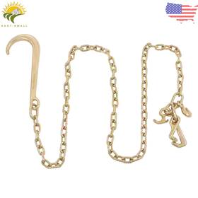 Esl2392245 Thomletha 2pcs J Hook Chain 5/16in 8ft G80 4700lbs With Rtj Cluster And Grab