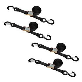 Ct02 Tie 4 Safe Pack 1 Inch X 6ft Cam Buckle Down Strap With S Hook For Boat Motorcycle Bike