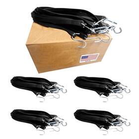 Rs01-10-usa-10 Tie 4 Safe Usa 50 Pack Heavy Duty 21 Inch Epdm Rubber Tarp-strap Down Bungee Cord With S Hook