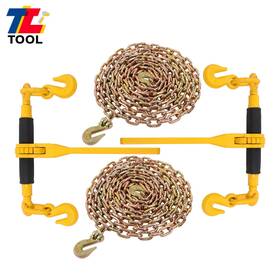 Tl4444650 Tool Library 2 Pcs 7100lbs With 20ft Chain G80 And Bundle Kit Ratchet Binder 5/16 Inch -3/8