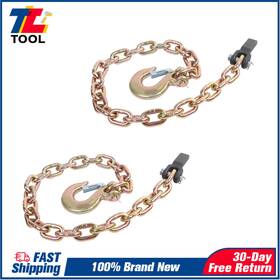 Tool Library Tl8839500 2 Pack G80 Tow Chain 21 000 Lbs Trailer Safety Chains With Hooks 3/8ftft 35ft