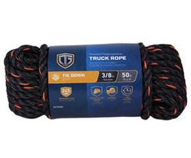 231520 True Value Truck Rope Twisted Polypropylene Black And Orange 3/8- Inch X 50-ft 2 Packs
