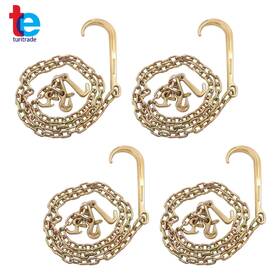 Tr106320 Turitrade 4 Pieces With 15 Inch Jrt Hook Grab 4700lbs J Chain 5/16 8ft G80 Tow