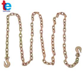Tr77470 Turitrade G70 Transport Binder Chain Grade 70 Truck With Grab Hooks 4700 Lbs 5/16 Inch 12ft