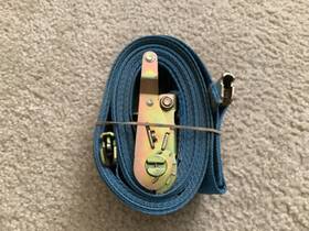 H-7065 Uline Uline- 20ft E Track Ratchet Strap- Blue- Wll 1000 Lb-used- Vgwc- Free Shipping