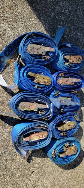 5320sef-1fe-blu Uscc Lot Of Qty 9 E-track Ratchet Strap 2 Inch 20ft