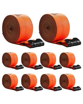 Vevor 197988127369 Truck Straps 4 X 30 Heavy Duty Tie Down 000lbs Wll Pack Orange W Flat
