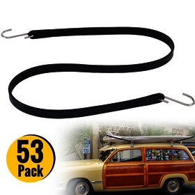 Pbtcfsdgb3150cspa Vevor 53 Pack 31inch Natural Rubber Tarp Straps Trap Tie Down Bungee Cords S Hooks