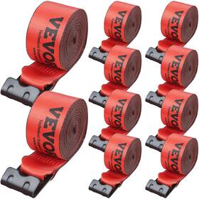 Vevor 840349936482 Truck Straps Winch 4 Inch X 30ft With Flat Hook For Towing 10 Pack Red