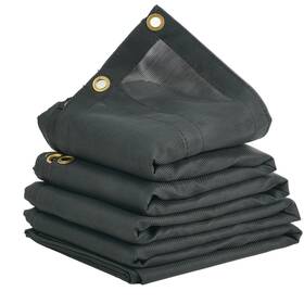 Kpvc75x1818ozac5i Vevor Dump Truck Tarp Mesh 7.5 X 18 Ft Pvc 18oz Double Pocket Trailer Shade