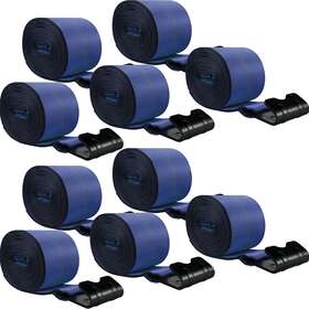 Lsjdpgb4x3010fvy2 Vevor Truck Straps Winch 4 Inch X30ft With Flat Hook For Towing Blue 10 Pack