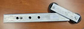 26492001gv Waltco 26492001 Parting Bar With Rollers - Galvanized