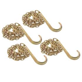 Wa5263137ur Waltvotur 4 Pcs 5/16 Inch 6ft J Hook Tow Chain G80 4700lbs Transport With Rtj Grab