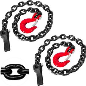 Waltvotur Wa5271453ur 2 Pcs 5/16 Inch 36ft Transportation Chain G80 With G70 Hook Buckle 21000lbs