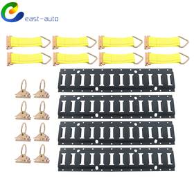 Ea2008728su Wflnhb 4 Pack 2ft E Track Tie Down Rail Kit 8 Steel O-ring Anchors And Rope Offs