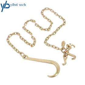 Yibei-tech Yi372134t G80 4700lbs With Rtj Grab Hook 5/16 Inch 8ft J Tow Chain Transport