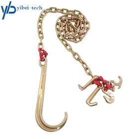 Yibei-tech Yi372148t W/ 15 Inch Jrt Grab Hook 5/16 6ft Tow Chain Transport G80 5400lbs J