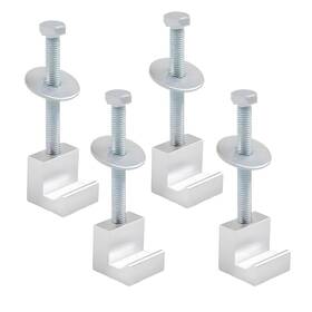 Zimisi Zimisi-zms-025 4pcs Truck Tool Box Mounting Kit Aluminum 3.7 1.1 1.08 Inch Silver