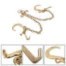 5/16" 2' G80 Trailer Transport Tow Chains 5400LBS W/ 8" Jrt Hook V Bridle. Fixed Price $34.42.